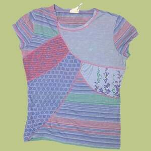 Vintage 70s The Red Eye Patchwork Baby Tee